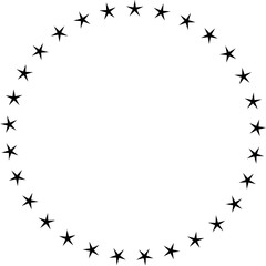 Circle made out of stars. Infographic