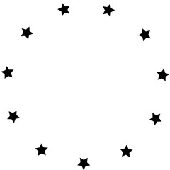 Circle made out of stars. Infographic