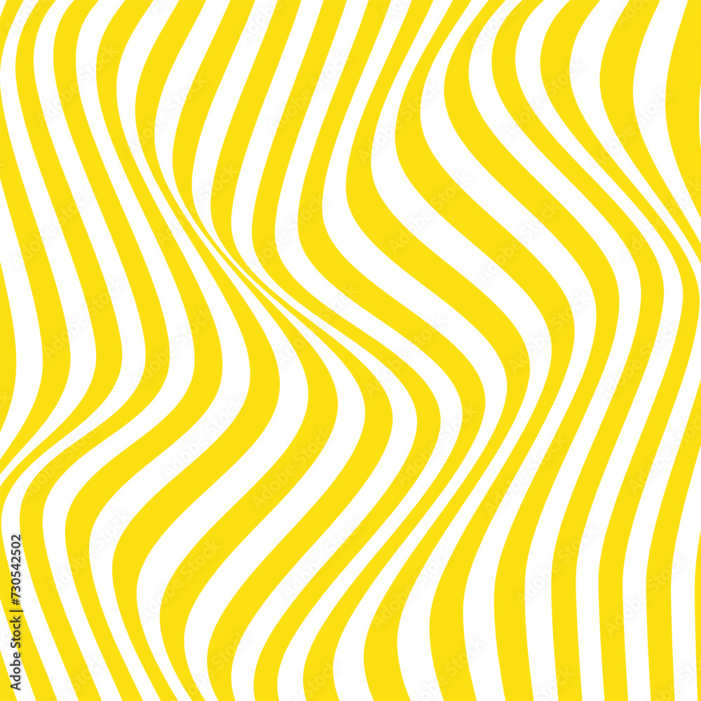 Poster abstract seamless repeatable vertical yellow wave line pattern.