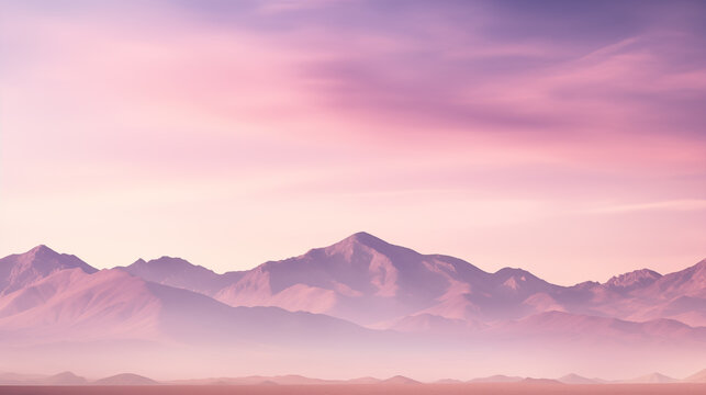 Mountain landscape with sky  