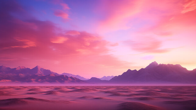 Mountain landscape with sky  