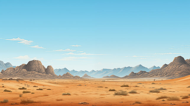 Mountain landscape with sky  
