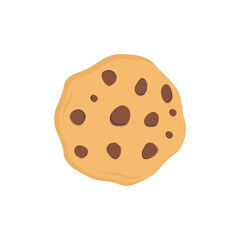 flat illustration of butter cookies isolated on white background