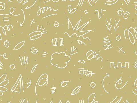 Doodle background. abstract line seamless vector
