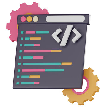 Web Development, Coding, and Website Creation. 3D Render