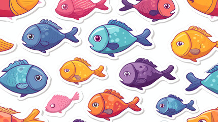 Fish Pattern in Cartoon Style