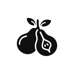 Pear icon isolated on transparent background