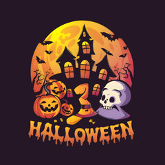 Free Vector Halloween t-shirt design Ai Generated