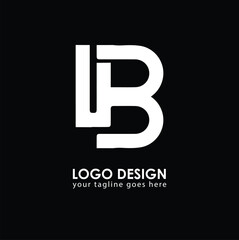 Obraz premium UB UB Logo Design, Creative Minimal Letter UB UB Monogram