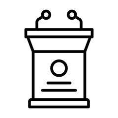 Podium line icon