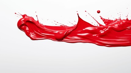An image of red paint on a white background.