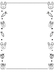 Bunny and corrot frame