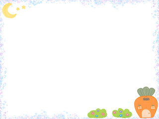 frame with carrot house