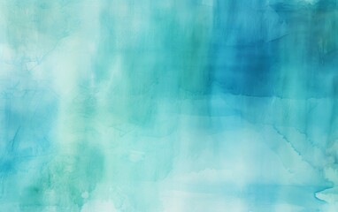 Abstract watercolor background with shades of turquoise and blue.