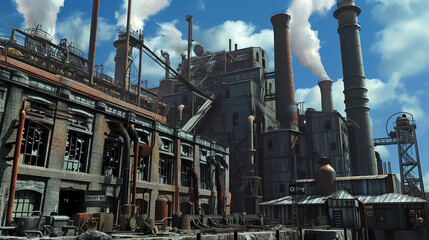 Fototapeta premium old factory in the city