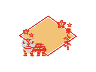 Ornament Frame Background Chinese New Year
