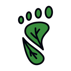 Carbon Footprint filled line icon