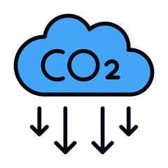 Carbon Reduction filled line icon