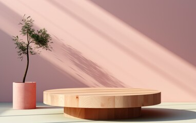3D realistic podium display for product placement	