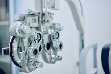 Eye test Phoropter in optical 