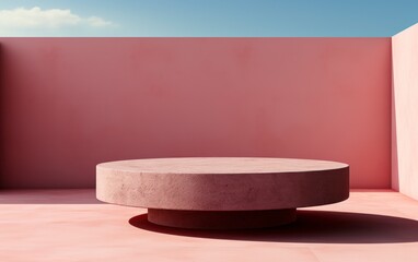 3D realistic podium display for product placement	