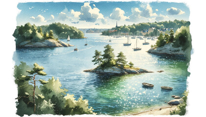 Stockholm's archipelago - obrazy, fototapety, plakaty