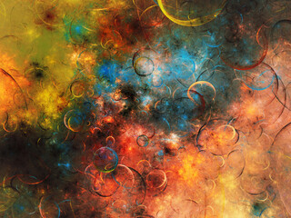 abstract chaotic fractal background 3D rendering illustration