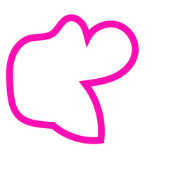 Pink Outline Abstract Shape Vector 