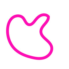 Pink Outline Abstract Shape Vector 