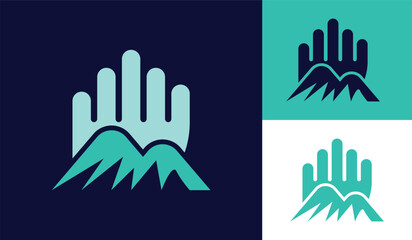 vector mountains construction logo design