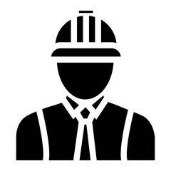 construction icon on glyph style.