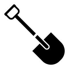 construction icon on glyph style. Shovel Icon
