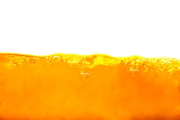 Abwaschbare Fototapete orange juice and bubbles © nirats