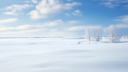 Image of snowy field landscape.