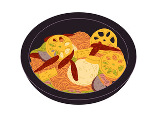 mala xiang guo traditional food china made from noodle vegetable and meat delicious spicy cuisine