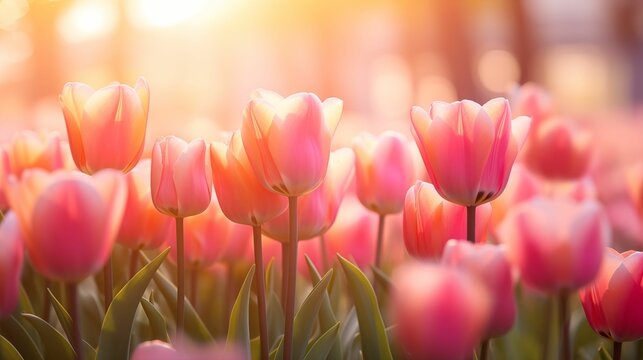 Image of tulips on a blurry background.