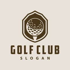 Golf logo illustration design golfer tournament golf game team club sport template symbol
