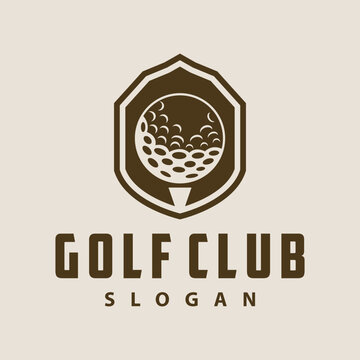 Golf logo illustration design golfer tournament golf game team club sport template symbol