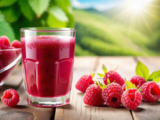 Enjoy a refreshing blend of raspberry juice infused with whole raspberries.
