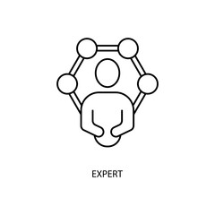 expert concept line icon. Simple element illustration. expert concept outline symbol design.