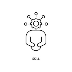 skill concept line icon. Simple element illustration. skill concept outline symbol design.