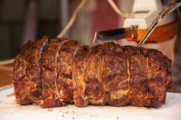 Honey Garlic Pork Tenderloin Recipe , oven-roasted pork roll