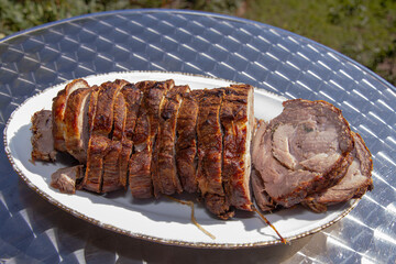 Honey Garlic Pork Tenderloin Recipe , oven-roasted pork roll