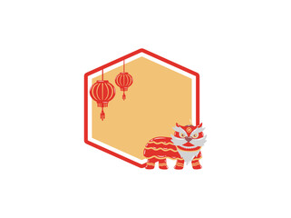 Chinese New Year Frame Ornament Background
