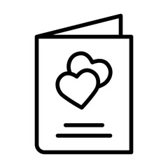 Valentine's Card line icon
