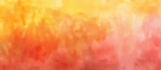 High-quality, hand-drawn watercolor texture in red and yellow pastel shades.