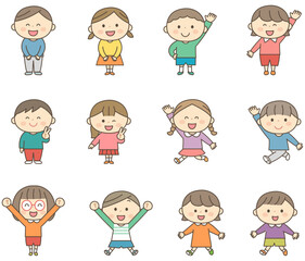 いろいろなポーズの子供セット