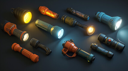 set of flashlight