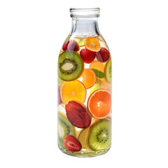 Fruit-Infused Vinegar bottle isolated on transparent background