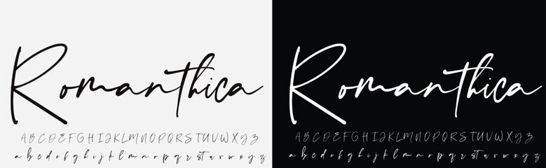 signature Font Calligraphy Logotype Script Brush Font Type Font lettering handwritten